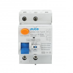 JCRB2-100 2 Pole B Type RCD/RCCB residual current circuit breaker