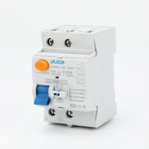 JCRB2-100 2 Pole B Type RCD/RCCB residual current circuit breaker